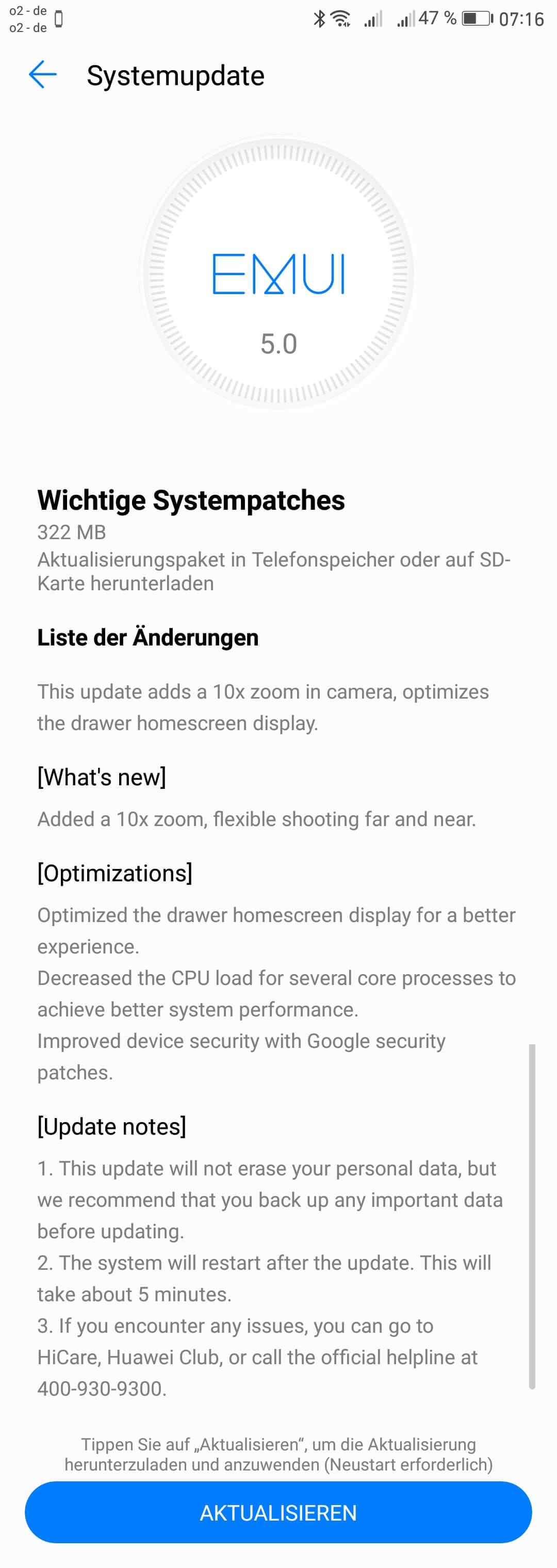 Huawei Mate 9 B153 Changelog • techboys.de • smart tech, auf den Punkt!