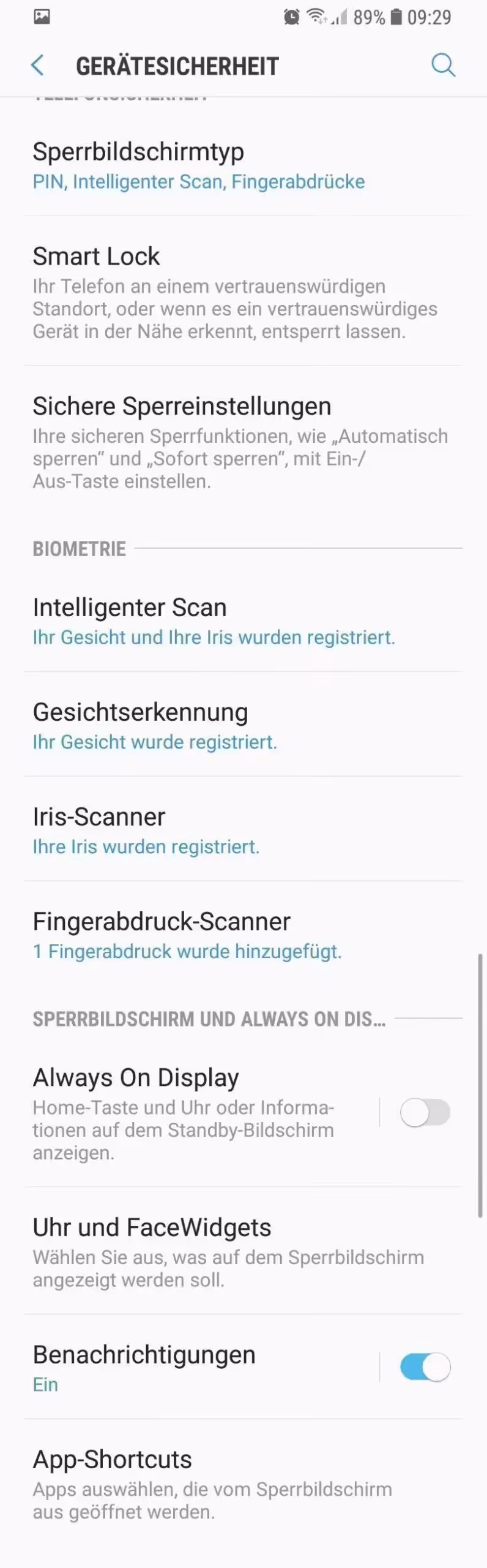 Galaxy S9: Intelligenter Scan