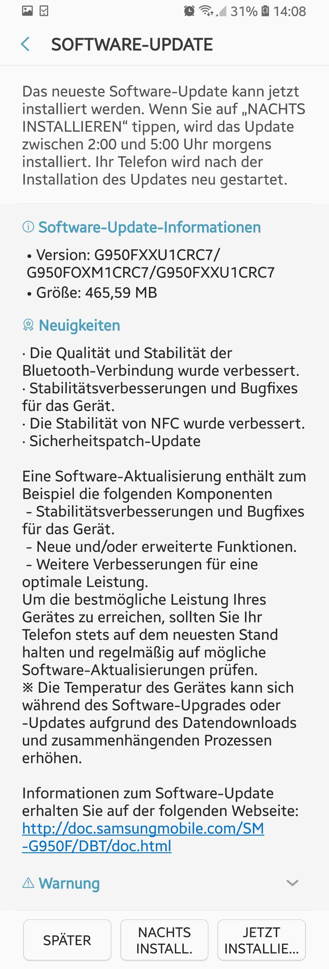 Screenshot 20180324 140757 Software update • 🚀 techboys.de : 💡Smarte Technik & Hardware für den Alltag