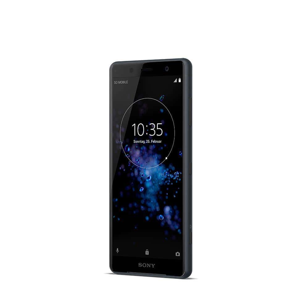 Xperia XZ2 Compact front40 black Low • 🚀 techboys.de : 💡Smarte Technik & Hardware für den Alltag