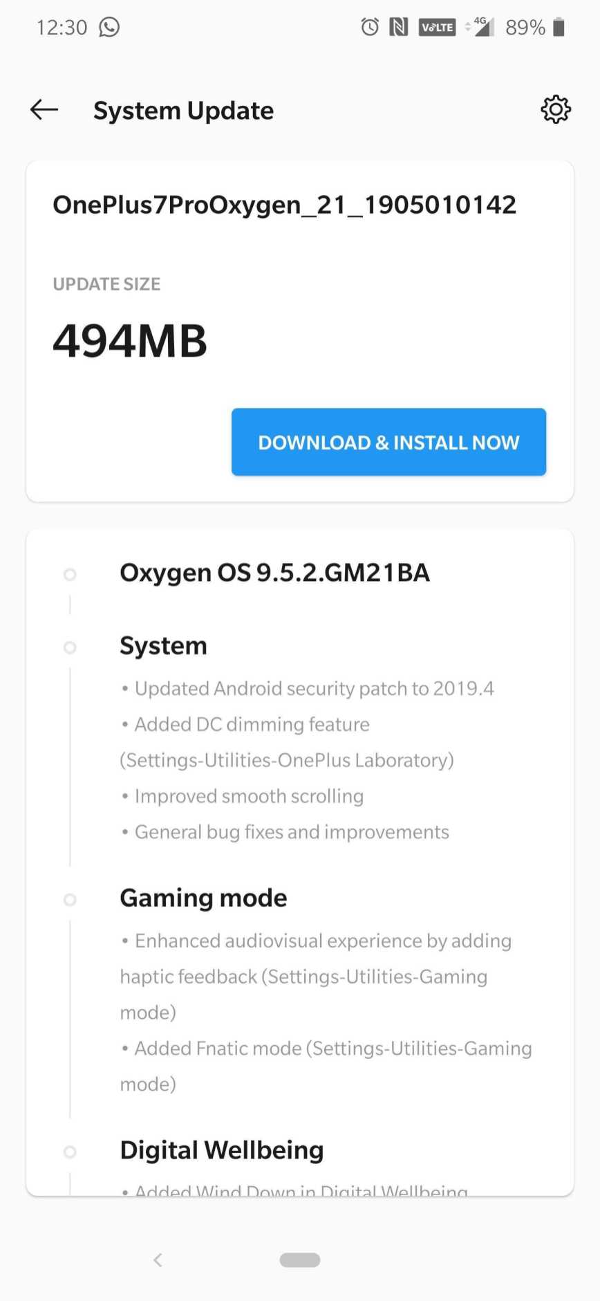 OnePlus 7 Pro day one update 1