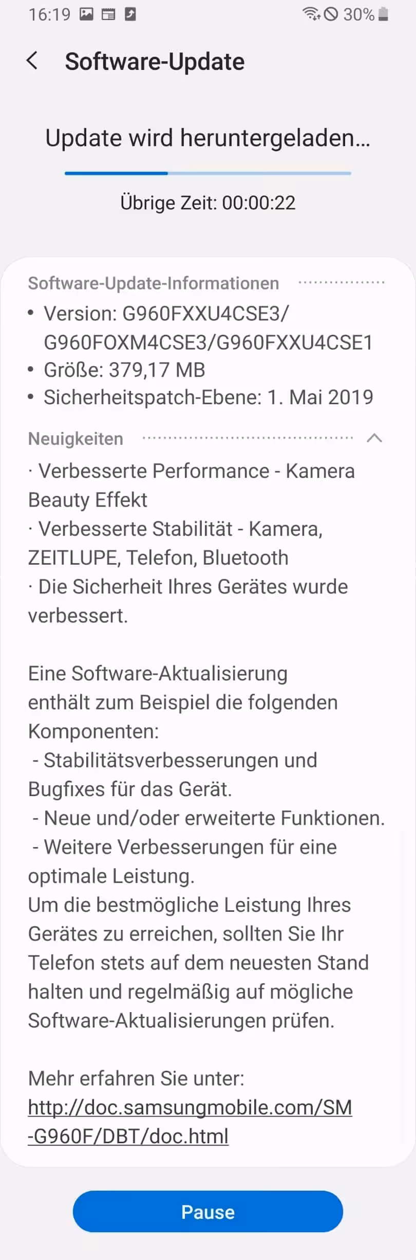 Screenshot 20190515 161926 Software update • techboys.de ▶ Smart Home. PC-Hardware. Streaming. Ohne Blabla.