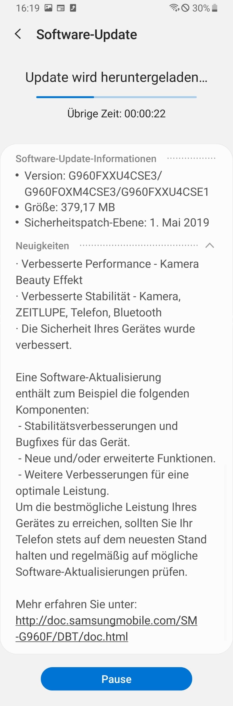 Screenshot 20190515 161926 Software update • techboys.de • smart tech, auf den Punkt!
