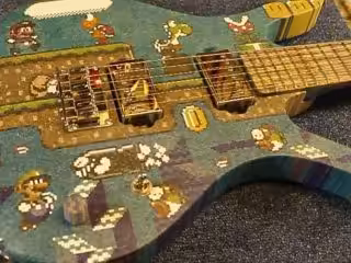 Super Mario Gitarre aus Eis-Stielen