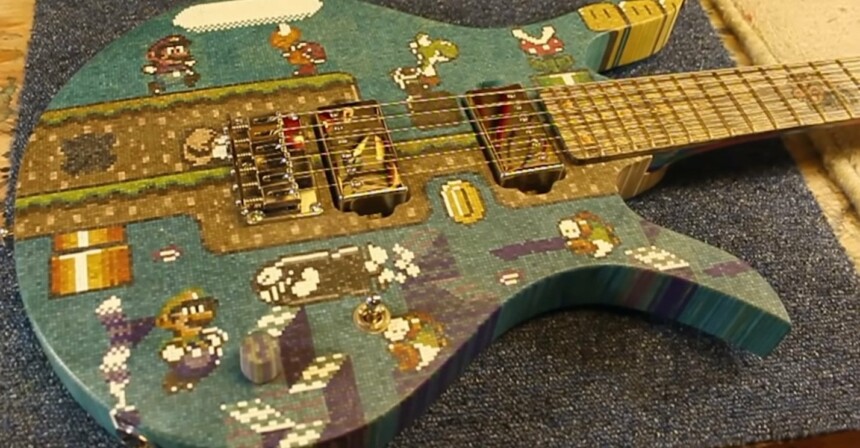 Super Mario Gitarre aus Eis-Stielen