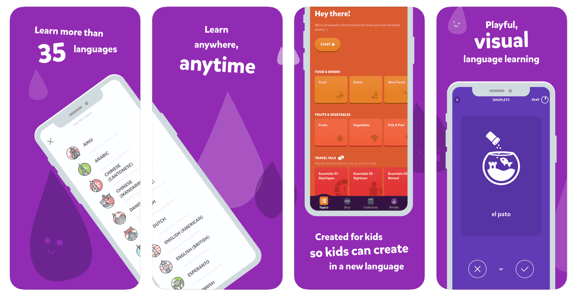 Droplets App (iOS): Sprachen lernen für Kinder 0 Droplets