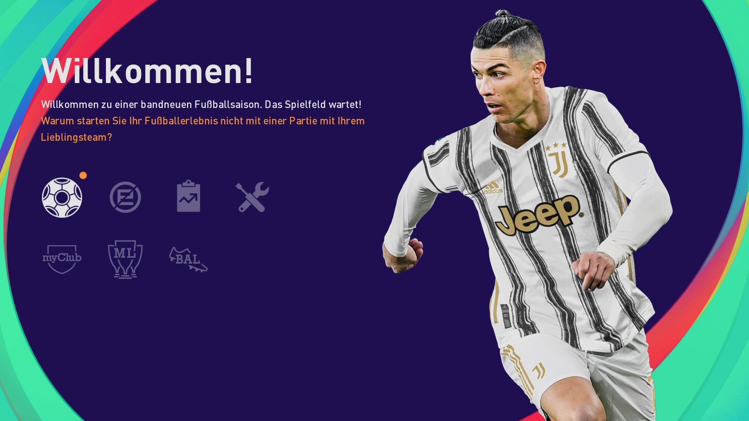 PES 2021 Patch Startbildschirm