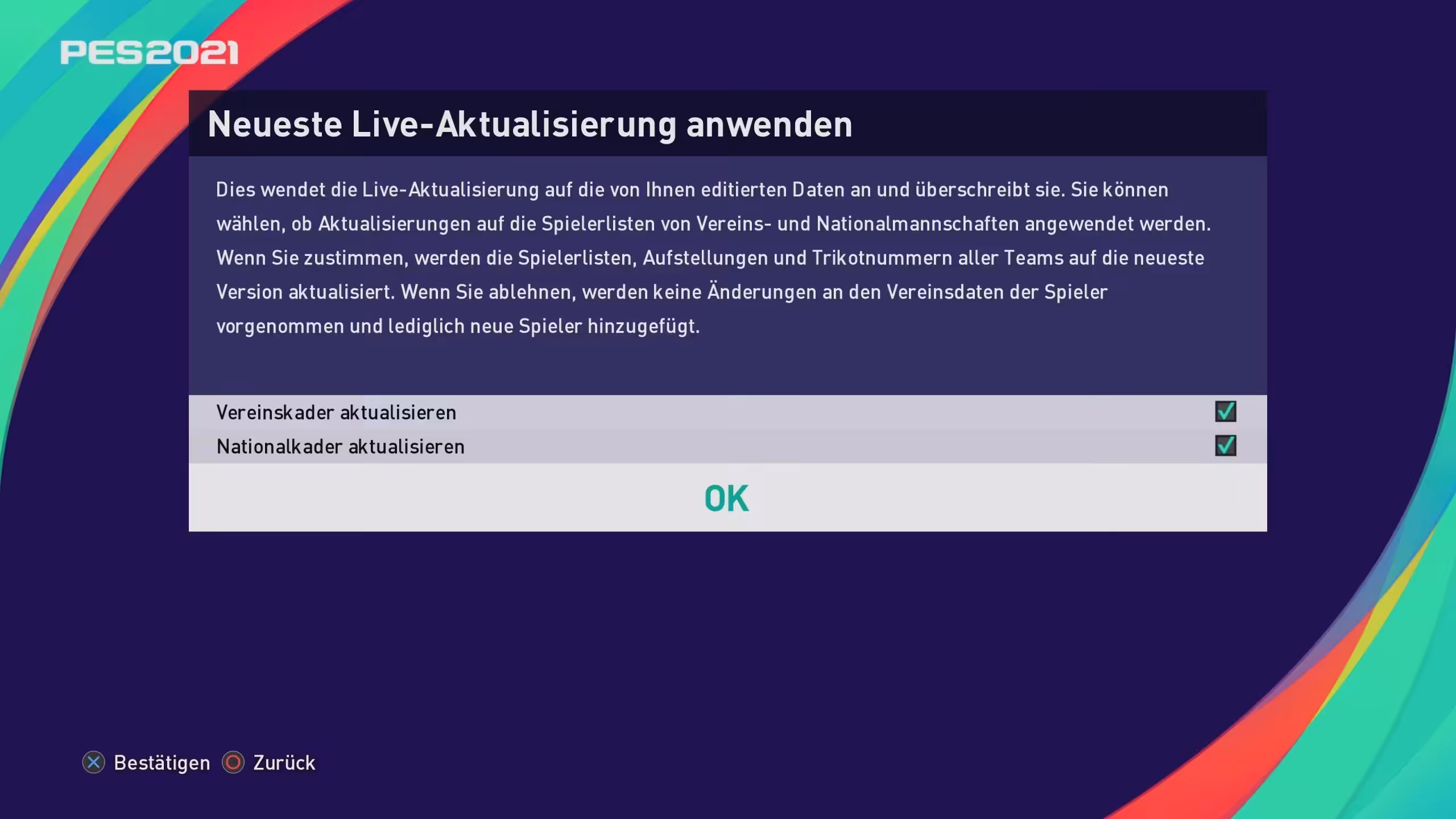 PES 2021 Patch Live Aktualisierung anwenden