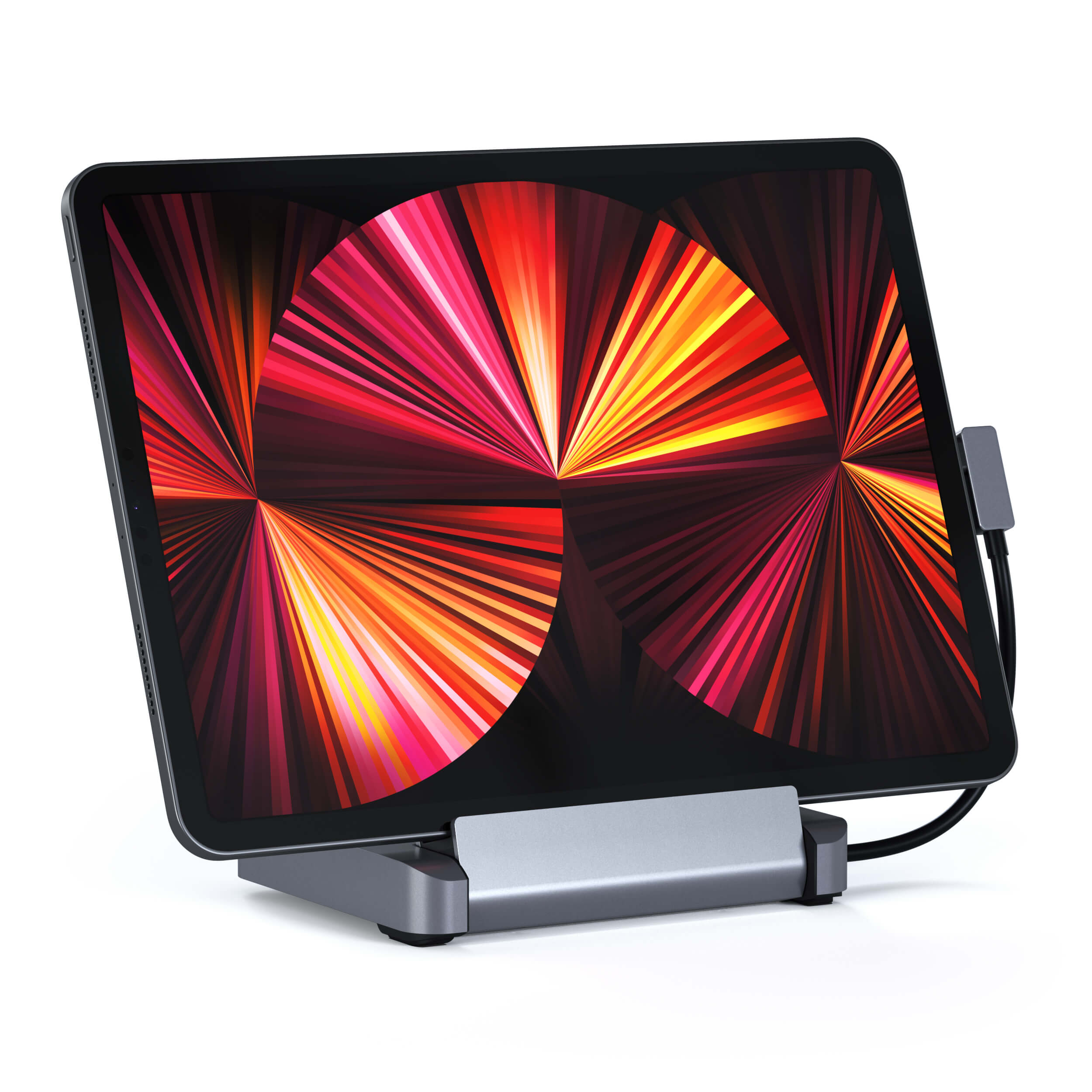 Satechi Aluminium Stand Hub fürs iPad Pro nun erhältlich Satechi Aluminum Stand Hub for iPad Pro space gray 01 • 🚀 techboys.de : 💡Smarte Technik & Hardware für den Alltag