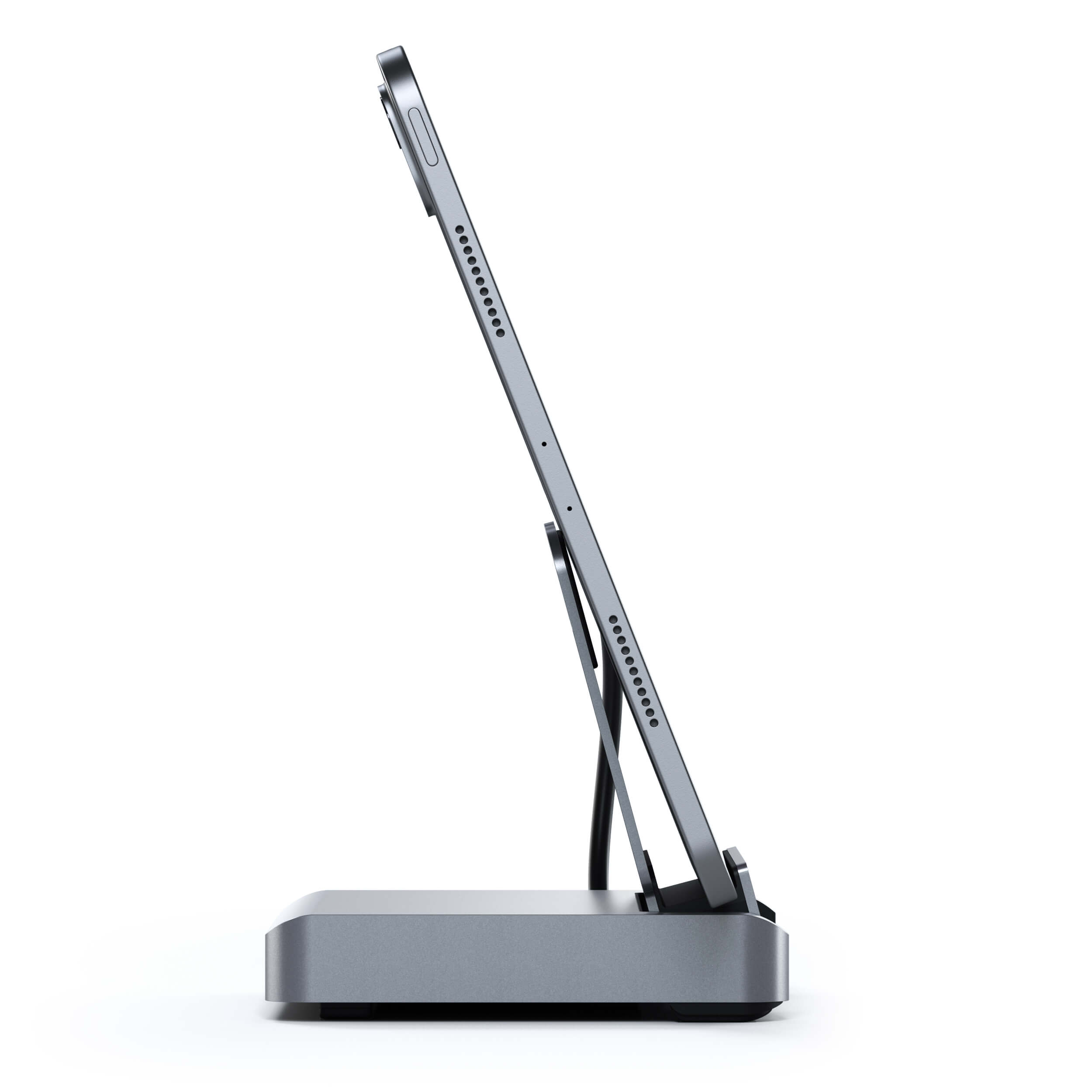 Satechi Aluminium Stand Hub fürs iPad Pro nun erhältlich Satechi Aluminum Stand Hub for iPad Pro space gray 02 • 🚀 techboys.de : 💡Smarte Technik & Hardware für den Alltag