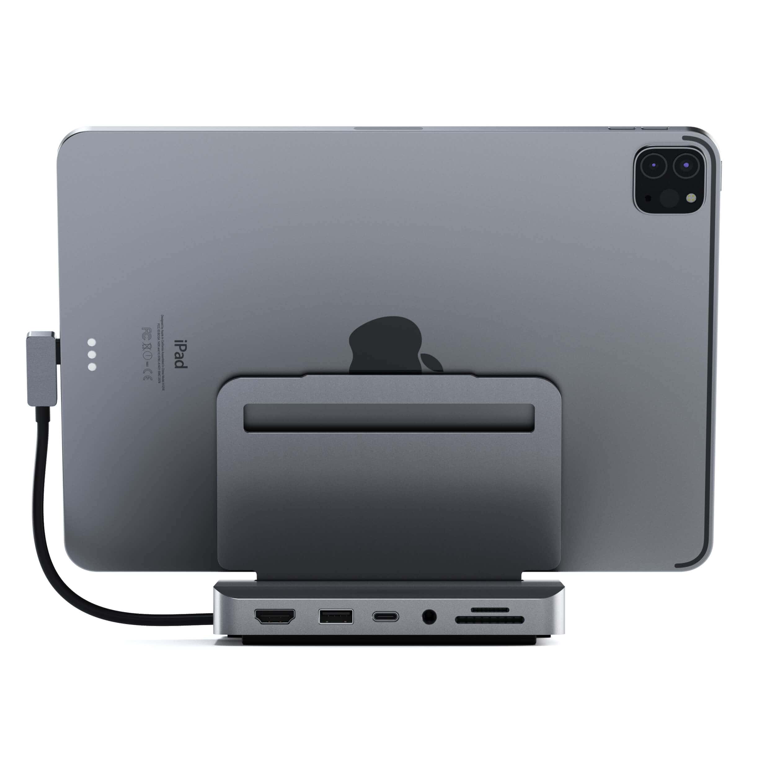 Satechi Aluminium Stand Hub fürs iPad Pro nun erhältlich Satechi Aluminum Stand Hub for iPad Pro space gray_06