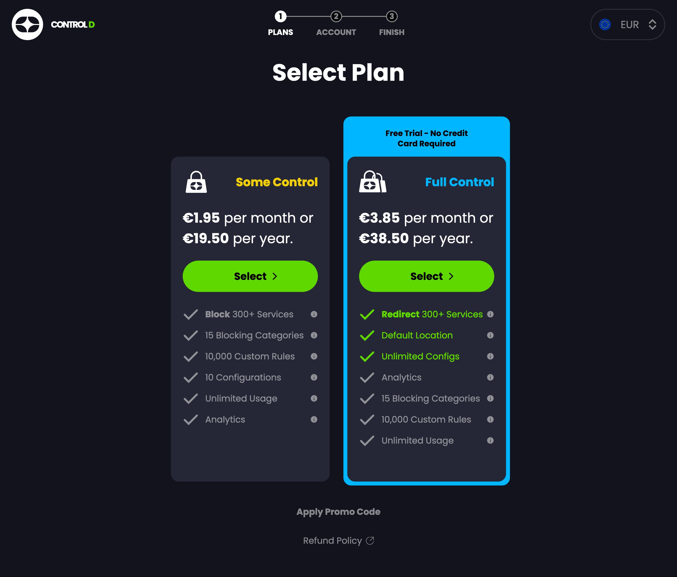 Screenshot 2023 04 03 at 14 25 03 Pricing CONTROL D • 🚀 techboys.de : 💡Smarte Technik & Hardware für den Alltag