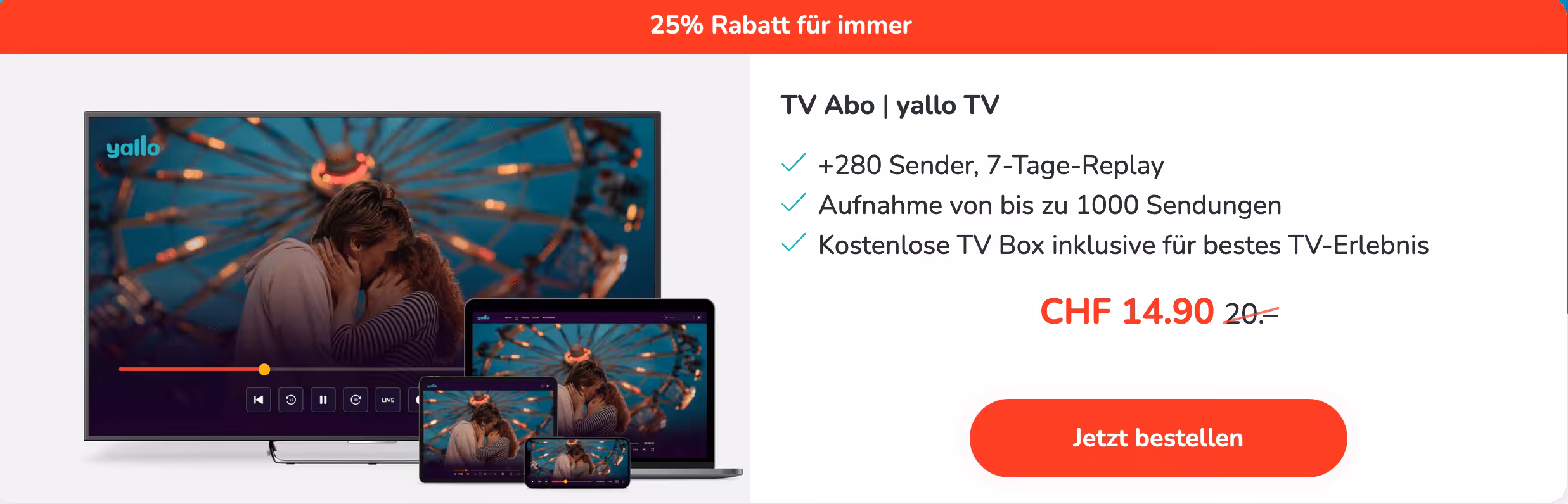 Gallo TV Streaming Angebot mit mehreren Geräten, attraktive Streaming-Optionen, komplett ohne Kabel, ideal für modernes Heimkino, günstiger Preis, einfache Bedienung, inklusive TV Box, große Senderauswahl, perfektes Entertainment Erlebnis.