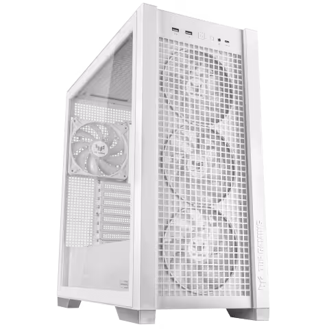 Hochwertiger Gaming-PC in weiß mit leistungsstarker Hardware für Gaming und Streaming, ideal für Tech-Enthusiasten.