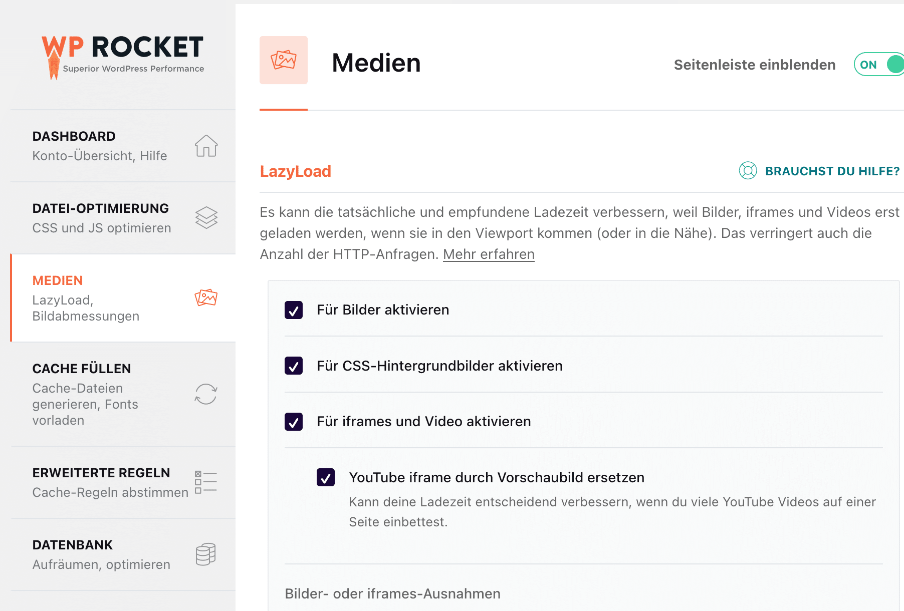 Screenshot 2024 09 29 at 07 25 18 WP Rocket ‹ 🚀 techboys.de 💡Smarte Technik Hardware fuer den Alltag — WordPress &bull; techboys.de