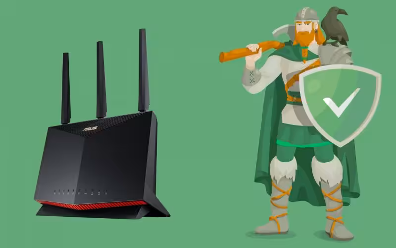 High-Speed Asus WLAN-Router mit 4 Antennen, ideal für Smart Home Netzwerke und Streaming.