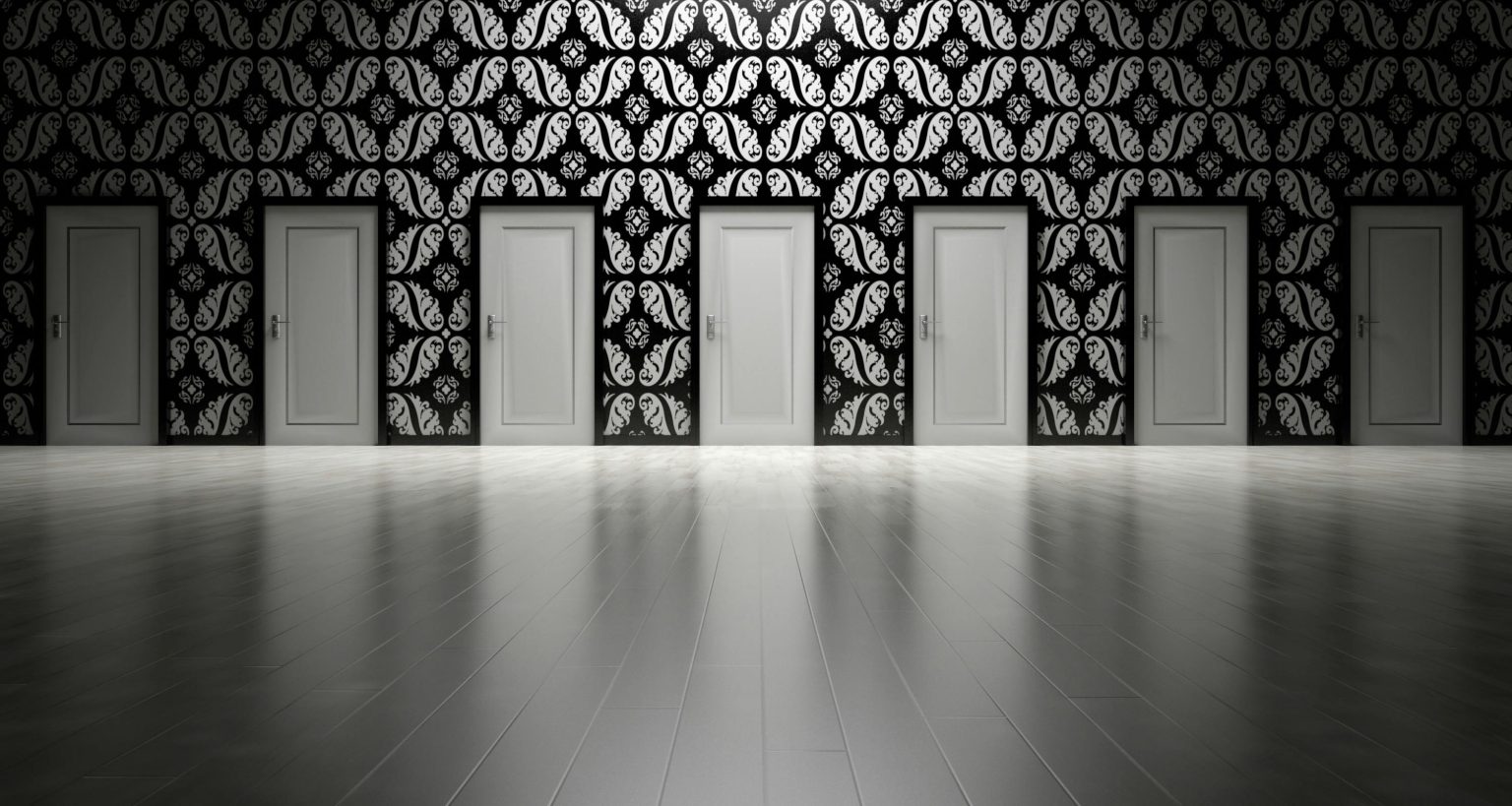 Foto von Pixabay: https://www.pexels.com/de-de/foto/sieben-weisse-geschlossene-turen-277593/
