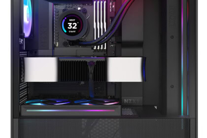 High-End Gaming PC mit RGB-Beleuchtung, Wassergekühltem Prozessor und einer leistungsstarken Grafikkarte für Gaming, Streaming und Smart Home Integration.