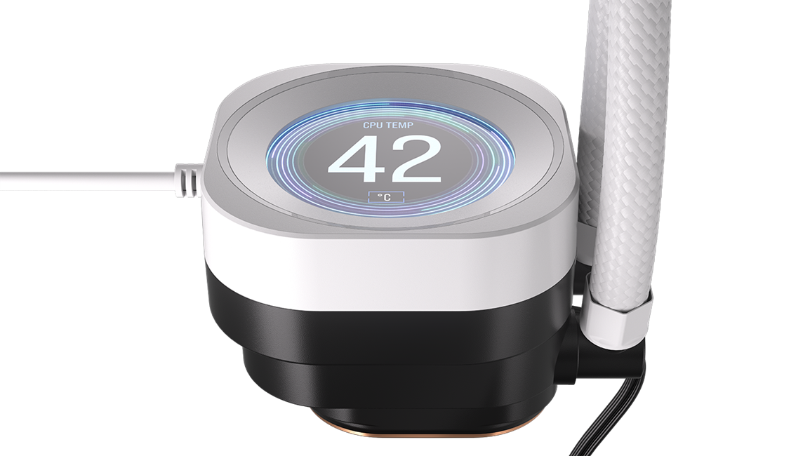 4. Intelligenter CPU-Temperaturmonitor mit digitaler Anzeige und Touchscreen für Smart Home, Hardware-Überwachung und Streaming-Setups.