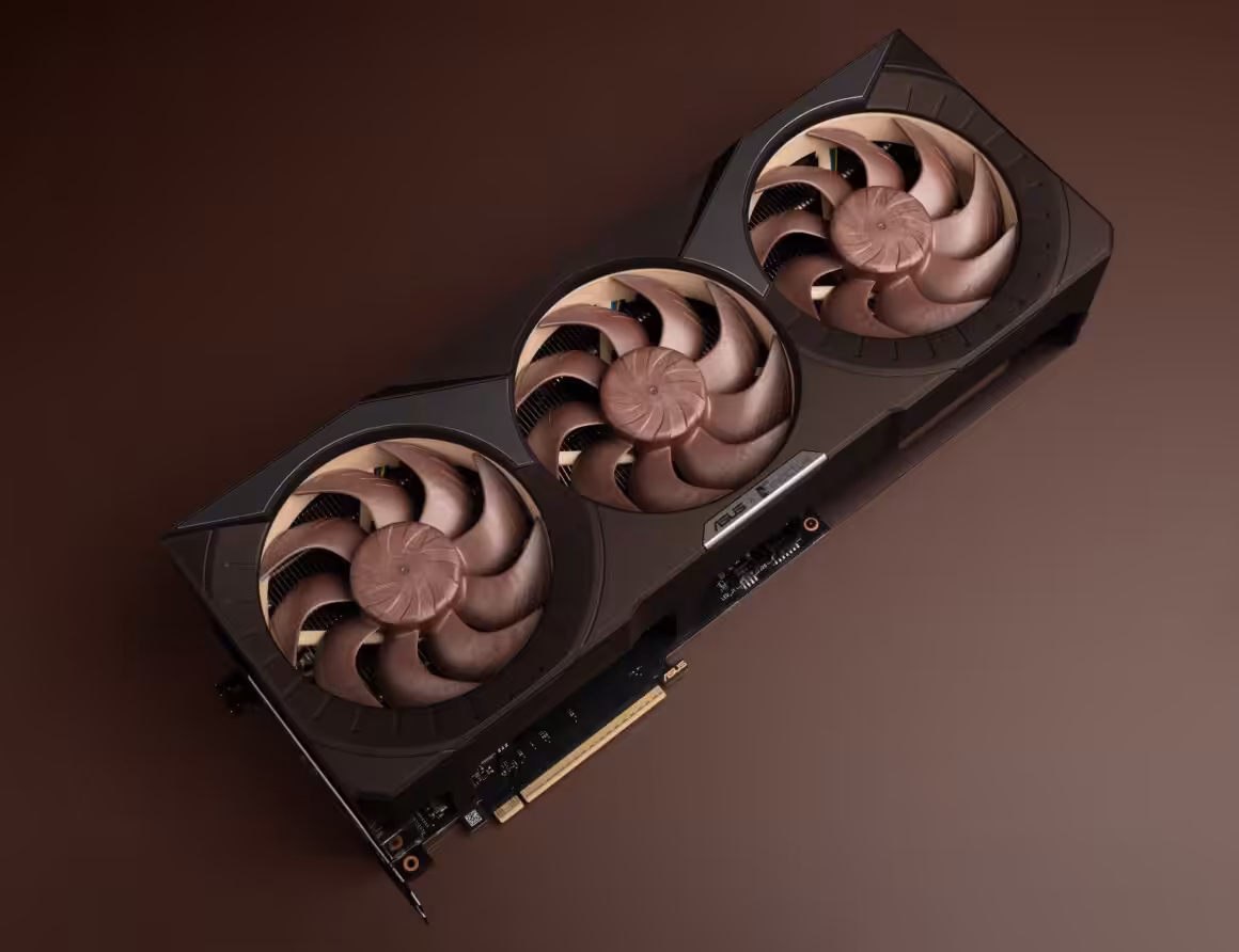 Modern Grafikkarte mit Triple-Fan-Kühlung für Gaming und High-End-PCs, ideal für Smart Home Home-Streaming und leistungsstarke Hardware. Hochwertige Technik für anspruchsvolle Nutzer.