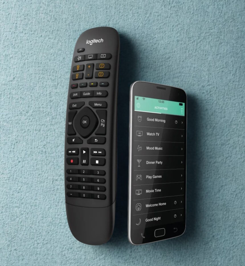 Fernbedienung und Smartphone-App kombiniert: Logitech Harmony
