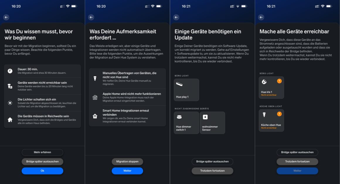 Hue Bridge Pro – die Migration, die mich fast erleuchtet hätte Smart Home System mit verbundenen Geräten und Software-Updates auf dem Smartphone.