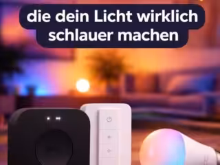 Helles, farbiges Hue-Licht zum Smart Home Steuern und Energiesparen.