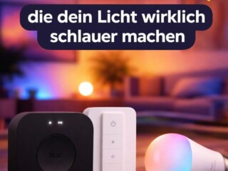 Helles, farbiges Hue-Licht zum Smart Home Steuern und Energiesparen.
