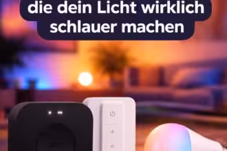 Helles, farbiges Hue-Licht zum Smart Home Steuern und Energiesparen.