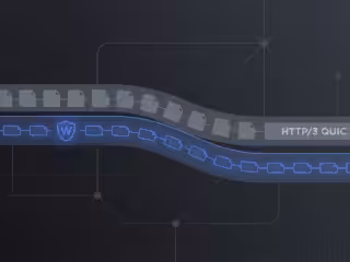 Visualisierung eines Netzwerks mit Datenübertragung, HTTP/3 QUIC-Protokoll, digitale Infrastruktur, Smart Home Hardware, Streaming-Technologie, moderne Netzwerk-Komponenten, intelligente Hausautomation.