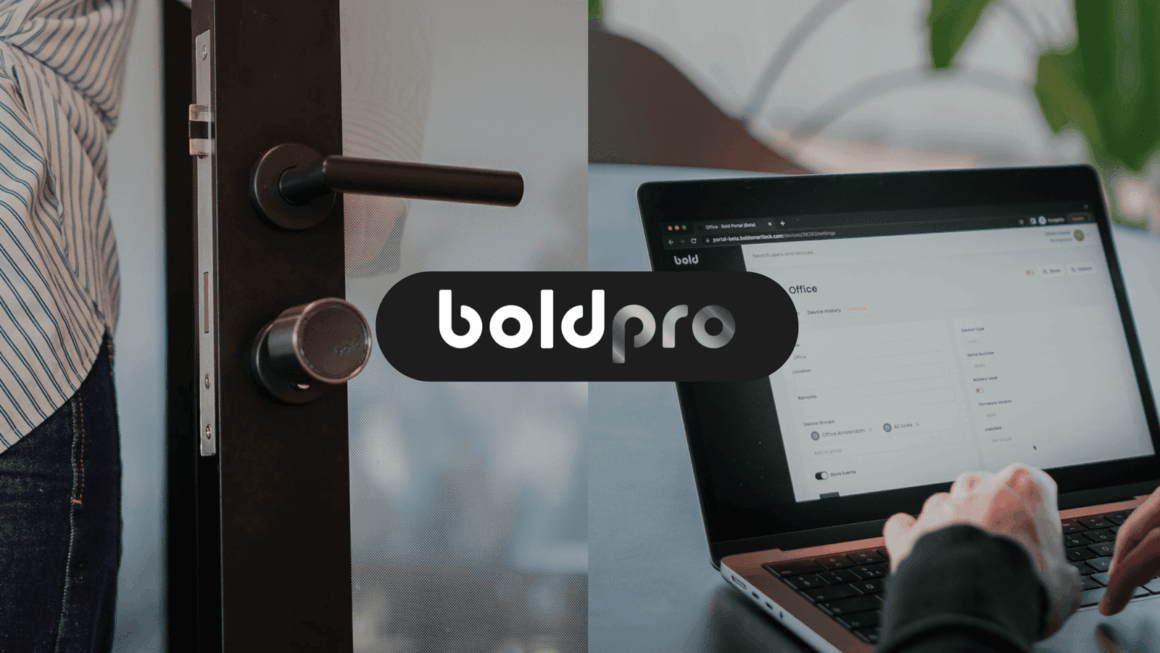 So kann ein intelligentes Schloss Unternehmen schützen Bold Smart Lock Pro an einer Bürotür