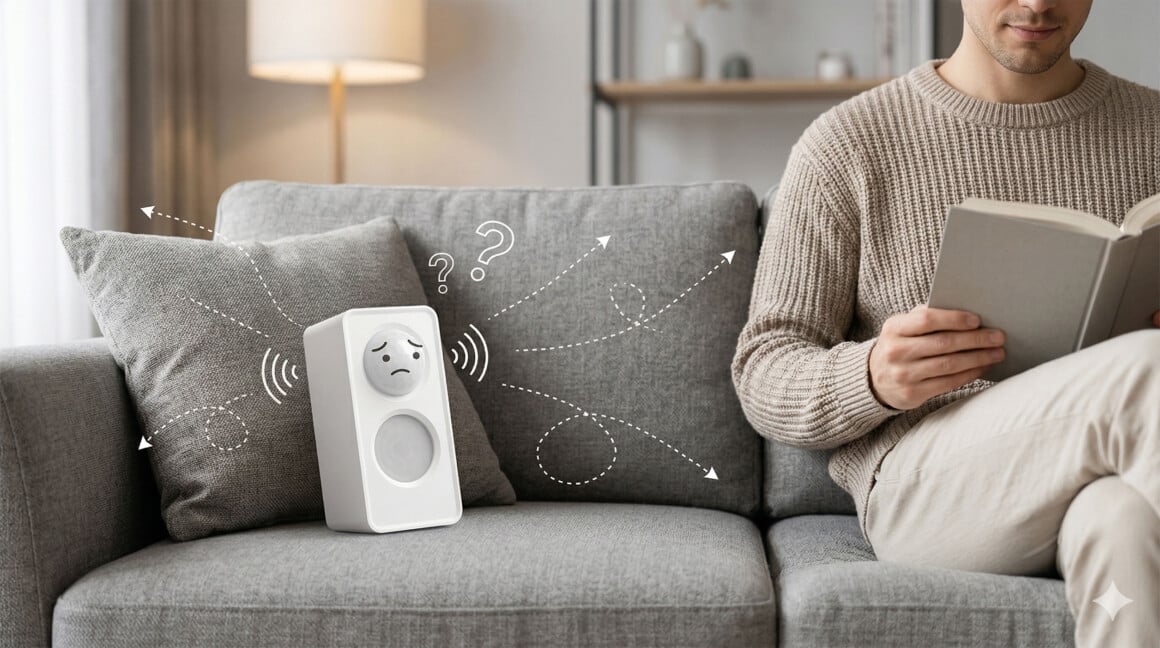 Meross MS605 im Test: mmWave-Radar, das mich auf dem Sofa nicht findet Meross MS605 sieht mich nicht • techboys.de