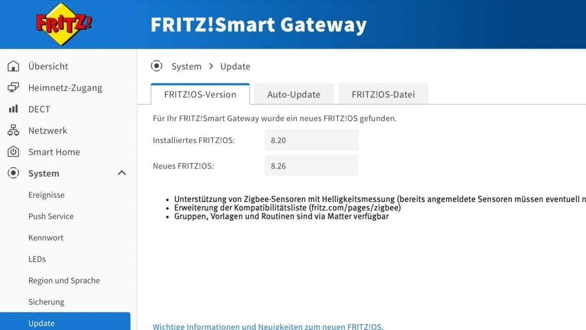 FritzOS 8.26
