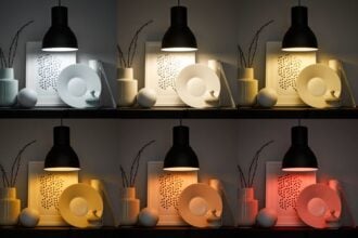 IKEA Matter Smart Home Lineup mit Kajplats Glühbirnen in verschiedenen Farben