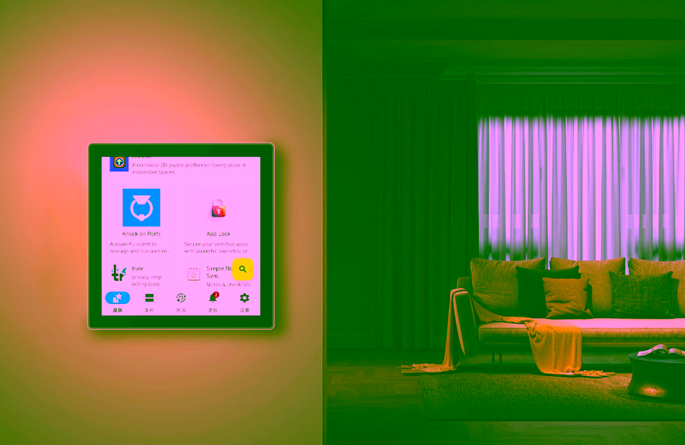 Sonoff NSPanel Pro Gen 2 mit Home Assistant Oberfläche neben Vorgänger-Modell