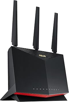 ASUS RT-AX86U Pro AX5700 AiMesh Dual Band WiFi 6 Gaming kombinierbarer Router (Tethering als 4G und 5G Router-Ersatz, PS5-kompatibel, Mobile Game Mode, AiProtection Pro, 2.5G Port, Gaming Port)