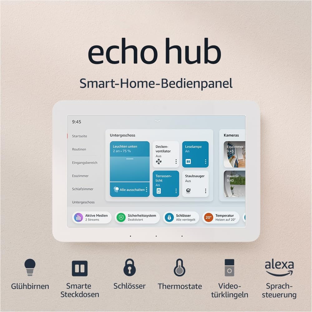 Echo Hub (8 Zoll) Smart-Home-Panel mit Alexa