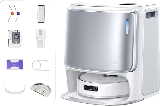NARWAL Freo Z10 Ultra Saugroboter mit Wischfunktion, 18.000 Pa Saugleistung, dynamische Moppausdehnung, Tangle-Free System, intelligente Nass-Trocken-Reinigung, All-in-One-Basisstation