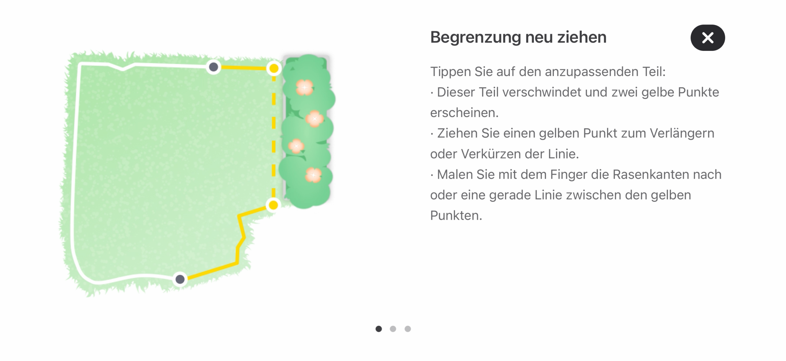 Navimow i208 LiDAR im Test: Ich habe gegen den Mähroboter gewettet und verloren Navimow App: Begrenzung neu ziehen, Rasenkante mit dem Finger nachzeichnen