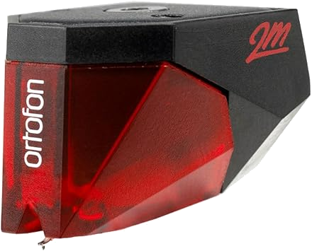 Ortofon 2M Red – Moving Magnet Tonabnehmer mit elliptischem Nadelschliff – Allrounder | offener und dynamischer Klang | rot/schwarz