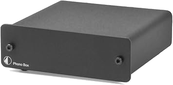 Pro-Ject Phono Box Vorverstärker MC-/MM-Tonabnehmern, Hartvergoldete RCA/Cinch-Buchsen schwarz