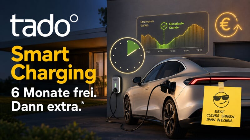 tado Smart Charging lädt ein E-Auto in der App zur günstigsten Stunde