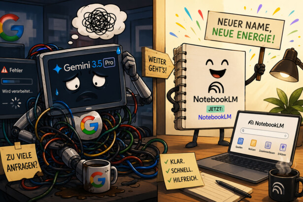 Gemini 3.5 Pro kämpft mit sich selbst, während NotebookLM den neuen Namen feiert