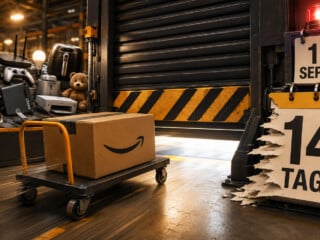 Amazon Rückgabefrist beim Mähroboter: Roboter auf dem Rasen, daneben der Kalender mit dem Stichtag 1. September