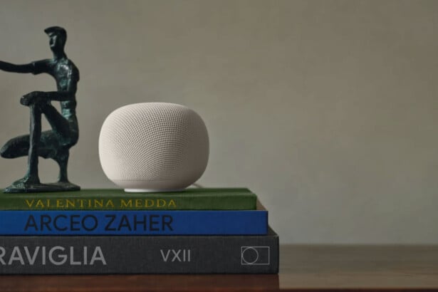 Google Home Speaker mit Gemini in vier Farben