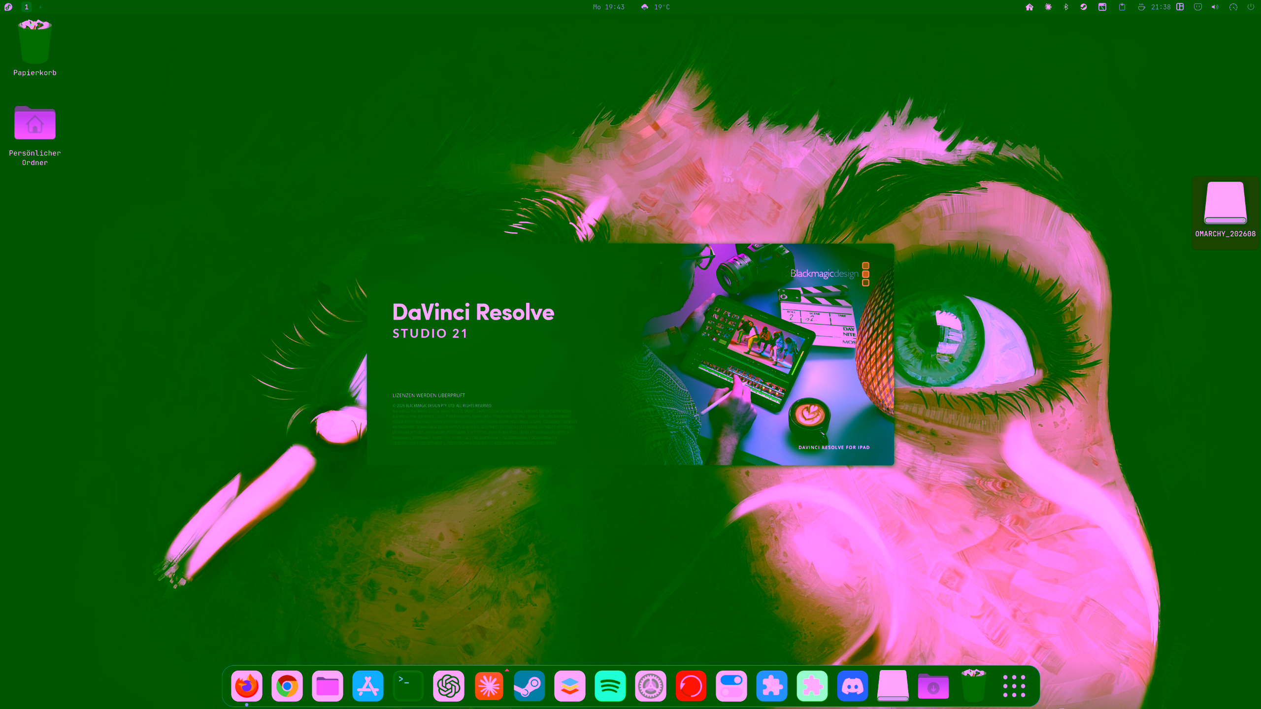 Windows auf Linux umsteigen: eine Anleitung von einem Noob für Noobs DaVinci Resolve Studio 21 startet unter Fedora 44 im Distrobox-Container