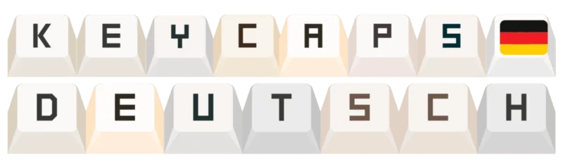 Deutsche Tastatur Keycaps mit Deutschland Flagge, Gaming und mechanische Tastenkappen, Keycaps-deutsch.de.