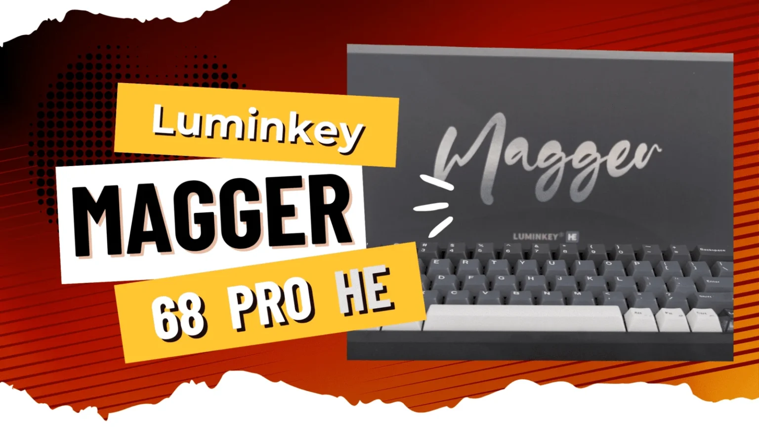 Lumikey Magger 68 Pro HE Tastaturen mit mechanischen Tastenkappen für Gaming und Büroarbeit.