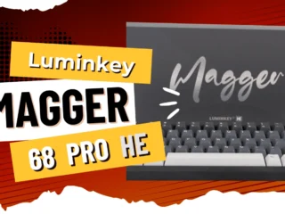 Lumikey Magger 68 Pro HE Tastaturen mit mechanischen Tastenkappen für Gaming und Büroarbeit.