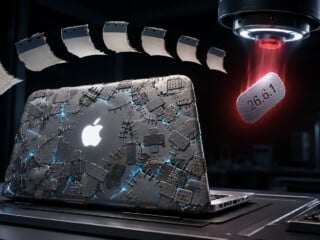 macOS 26.6.1 Sicherheitsupdate: MacBook mit symbolischer Darstellung der Bildschirmfreigabe-Lücke